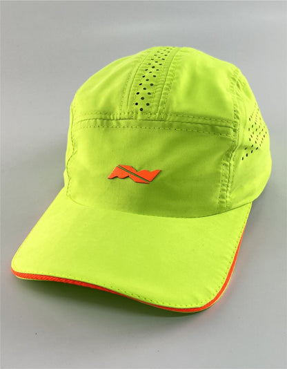 Boné esportivo Íngreme amarelo neon com proteção UV50+ para trilha
